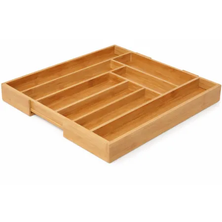 Wkład do szuflady na sztućce bambusowy rozsuwany 45x32-45cm